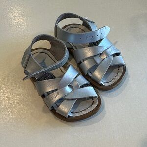 Silver saltwater sandals